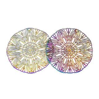 Colgante Mandala Floral Filigrana con Recubrimiento Iónico (IP) de Acero Inoxidable 304, 40×39×0.2 mm | 1 ud