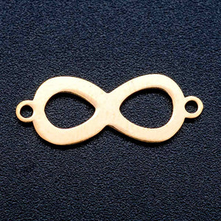 Enlace Infinito Dorado de Acero Inoxidable 201 20.5×8×1 mm | 1 ud