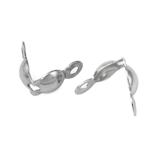 Tapa Nudo Conchita de Acero Inoxidable 316 Tono Acero 8×4 mm | 40 uds