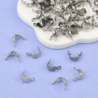Tapa Nudo Conchita de Acero Inoxidable 316 Tono Acero 8×4 mm | 40 uds