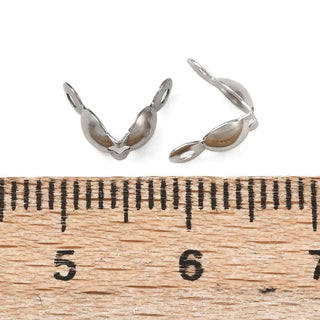 Tapa Nudo Conchita de Acero Inoxidable 316 Tono Acero 8×4 mm | 40 uds