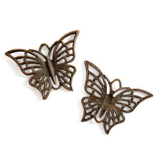 Dije Mariposa de Aleación de Zinc Tono Bronce Envejecido 45×32×1,5 mm | 1 ud