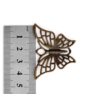 Dije Mariposa de Aleación de Zinc Tono Bronce Envejecido 45×32×1,5 mm | 1 ud