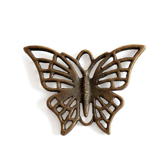 Dije Mariposa de Aleación de Zinc Tono Bronce Envejecido 45×32×1,5 mm | 1 ud