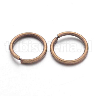 Argollas de unión o enlace, 10×1mm, Latón, sin soldar, color bronce envejecida.