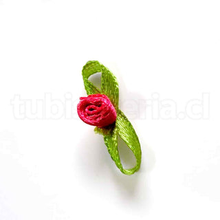 Flores de tela pequeñas, satín, para aplicaciones diversas, besitos, varios tonos para seleccionar, tamaño aproximado 20x6mm.