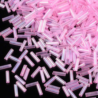 Canutillo Vidrio AB Tornasol 6 mm | Varios Tonos | 15 gr