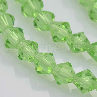 Cuentas de vidrio bicono facetadas, 3 mm, 107~110  pzs/tira.