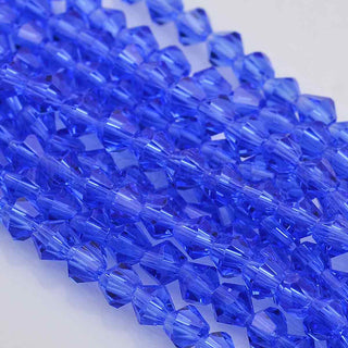 Cuentas de vidrio bicono facetadas, 3 mm, 107~110  pzs/tira.