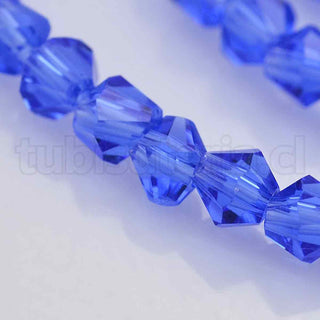 Cuentas de vidrio bicono facetadas, 3 mm, 107~110  pzs/tira.