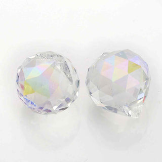 Prisma Gota Redondeada Facetada Vidrio Acabado AB 25x21mm | 1 ud