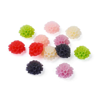 Cabujón Resina Crisantemo Jelly Color a Elegir 24x9 mm | 6 unids.