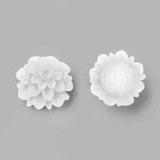 Cabujones de resina, crisantemo, varios tonos para seleccionar, 24x9 mm.