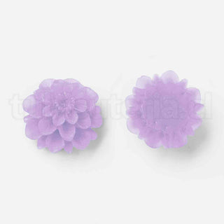 Cabujones de resina, crisantemo, varios tonos para seleccionar, 24x9 mm.