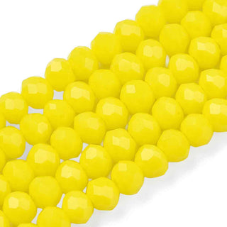 Cristal Chino Rondelle Facetado Color Sólido Opaco 3 mm, Color a Elegir | 1 tira