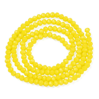 Cristal Chino Rondelle Facetado Color Sólido Opaco 3 mm, Color a Elegir | 1 tira