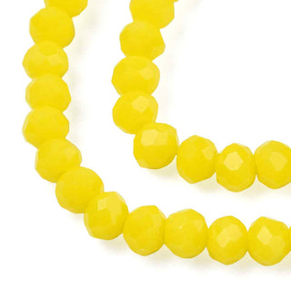 Cristal Chino Rondelle Facetado Color Sólido Opaco 3 mm, Color a Elegir | 1 tira