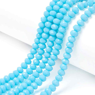 Cristal Chino Rondelle Facetado Color Sólido Opaco 3 mm, Color a Elegir | 1 tira