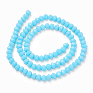 Cristal Chino Rondelle Facetado Color Sólido Opaco 3 mm, Color a Elegir | 1 tira