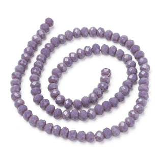 Cristal Chino Rondelle Facetado Color Sólido Opaco 3 mm, Color a Elegir | 1 tira
