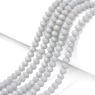 Cristal Chino Rondelle Facetado Color Sólido Opaco 3 mm, Color a Elegir | 1 tira