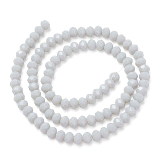 Cristal Chino Rondelle Facetado Color Sólido Opaco 3 mm, Color a Elegir | 1 tira