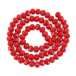Cristal Chino Rondelle Facetado Color Sólido Opaco 3 mm, Color a Elegir | 1 tira