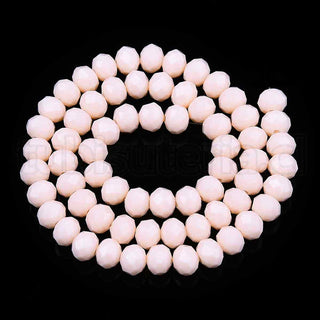 Cristal chino 4x3mm, color sólido, de vidrio, facetados, rondella, opciones de color para seleccionar, 123~127 pzs/tira.