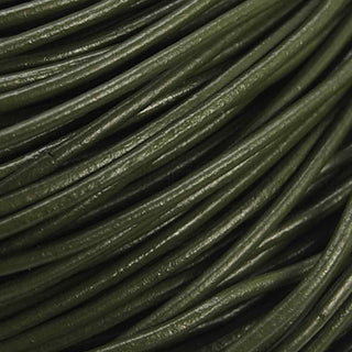 Cordón de cuero de vaca, teñido, para la confección de accesorios de cuero, 2mm de espesor.