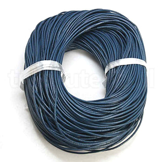 Cordón de cuero de vaca, teñido, para la confección de accesorios de cuero, 2mm de espesor.