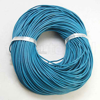 Cordón de cuero de vaca, teñido, para la confección de accesorios de cuero, 2mm de espesor.