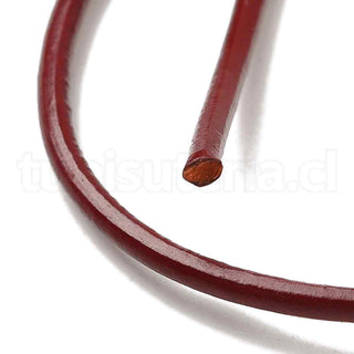 Cordón de cuero de vaca, teñido, para la confección de accesorios de cuero, 2mm de espesor.