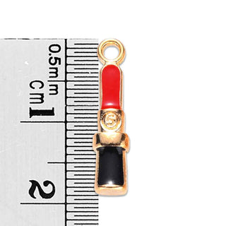 Colgante de aleación esmaltado, labial. 19x4x3 mm.