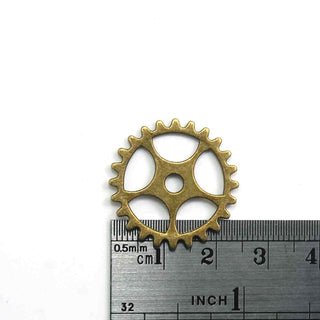 Conector en forma de engranaje de aleación estilo Tibetano para Pulseras y Bisutería - 4 uds