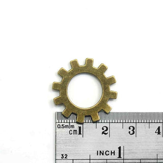 Conector en forma de engranaje de aleación estilo Tibetano para Pulseras y Bisutería - 4 uds