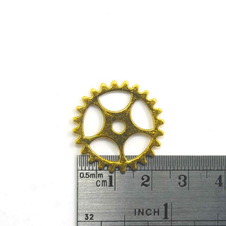 Conector en forma de engranaje de aleación estilo Tibetano para Pulseras y Bisutería - 4 uds