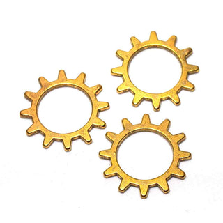Engranaje, colgante enlace de aleación estilo tibetano,  21x0.3 mm.
