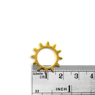 Engranaje, colgante enlace de aleación estilo tibetano,  21x0.3 mm.