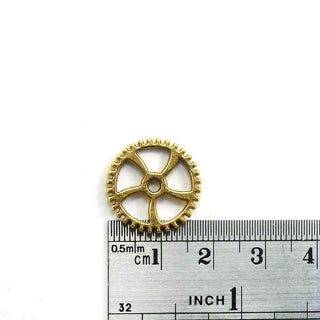 Conector en forma de engranaje de aleación estilo Tibetano para Pulseras y Bisutería - 5 uds