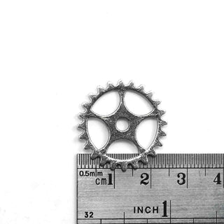 Conector en forma de engranaje de aleación estilo Tibetano para Pulseras y Bisutería - 4 uds