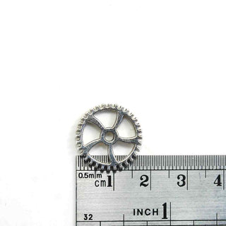 Conector en forma de engranaje de aleación estilo Tibetano para Pulseras y Bisutería - 5 uds