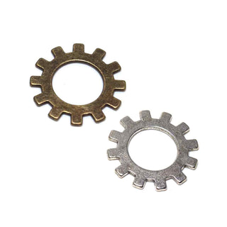 Conector en forma de engranaje de aleación estilo Tibetano para Pulseras y Bisutería - 4 uds