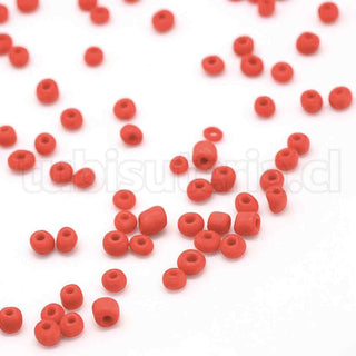 Mostacilla 8/0, color sólido frozem, opciones de color para seleccionar, tamaño aproximado 3 mm de diámetro.