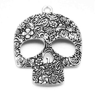 Gran Dije Catrina Tono Plata Envejecida 66x49x6mm | 1 ud