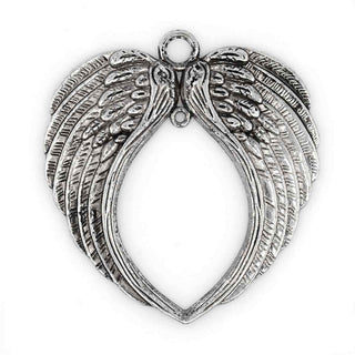 Gran Dije Alas de Ángel Tono Plata Envejecida 73x69x4mm | 1 ud