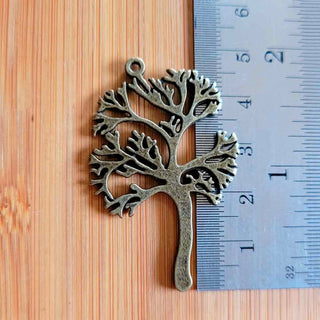 Dije Árbol de la Vida Grande Tono Bronce Envejecido 49x30mm | 3 uds.