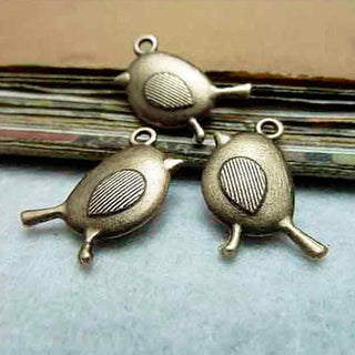 Dije Pájaro Tono Bronce Envejecido 18mm | 5 uds.