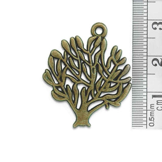 Dije Árbol de la Vida Estilo Tibetano Tono Bronce Envejecido 29mm | 2 uds.