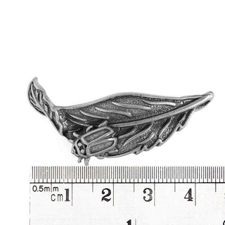 Maxi Dije Hoja con Insecto Estilo Tibetano de Aleación Tono Plata Envejecida 46x16x0,7mm | 1 ud