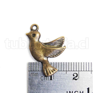 Colgante de aleación de zinc estilo tibetano, pájaro, 15x22x2 mm.